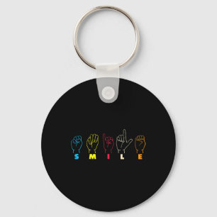 Llavero Sonrisa ASL Alphabet American Sing Language ASL Te