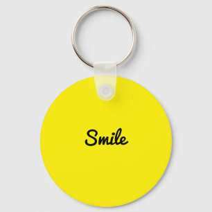 Llavero sonrisa de cadena amarilla