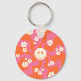 Llavero Sonrisa - rosa, Naranja y crema