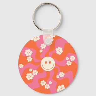 Llavero Sonrisa - rosa, Naranja y crema