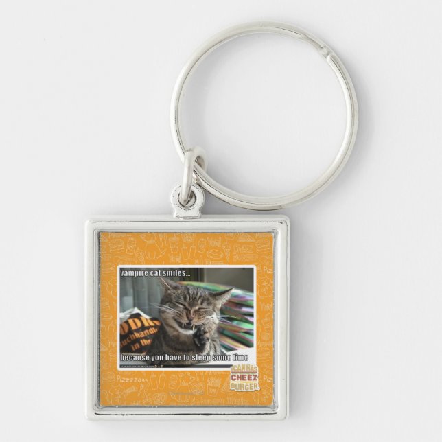 Llavero sonrisas del gato del vampiro (Frente)