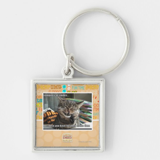 Llavero sonrisas del gato del vampiro (Frente)