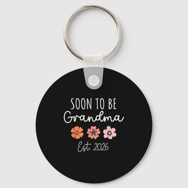 Llavero Soon To Be Grandma 2026 Pregnancy Announcement Gra (Anverso)