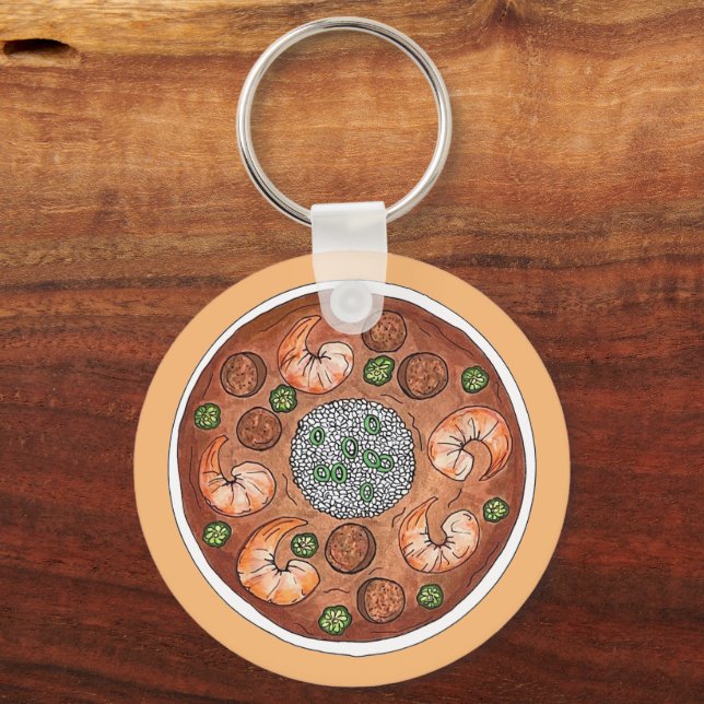 Llavero Sopa gumbo Louisiana LA New Orleans NOLA Food (Reverso )