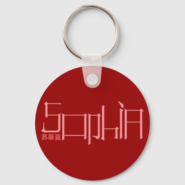 Llavero Sophia - Keychain de nombre kanji (Anverso)