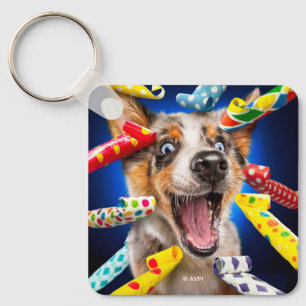 Llavero Sopladores de fiesta para perros felices