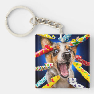 Llavero Sopladores Feliz Fiesta de Perros