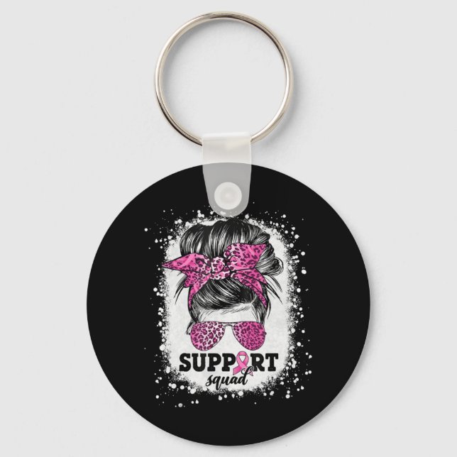 Llavero Soporte para Cáncer de Mama de Cinta Rosa Squad Me (Anverso)