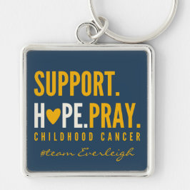 Llavero soporte para cáncer infantil Nombre personalizado 