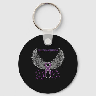 Llavero Soporte para Epilepsy Awareness Costume Cinta púrp