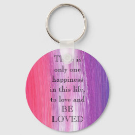 Llavero Sorprendente pintura rosa con amor una cita