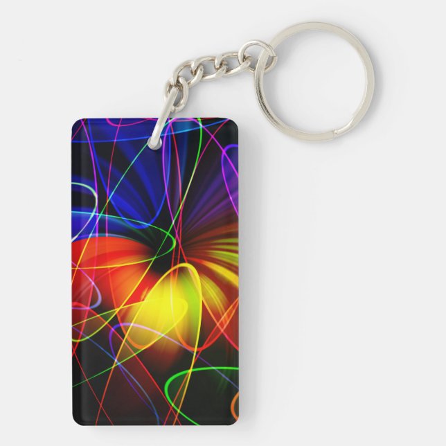 Llavero Soundwaves Neon Fractal (Atrás)