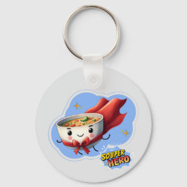 Llavero Souper Hero, Sopa de Superhéroe Juego de Palabras