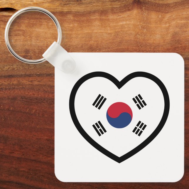 Llavero South Korea Flag Heart (Anverso)