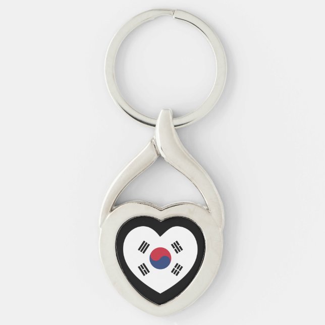 Llavero South Korea Flag Heart (Anverso)