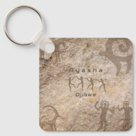 Llavero Southwest Petroglyhs Custom Tribe/Name