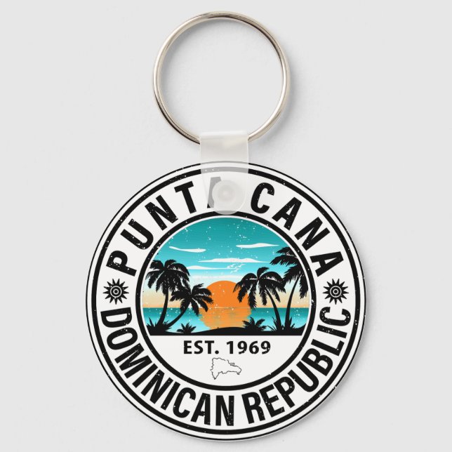 Llavero Souvenir de la familia Punta Cana República Domini (Anverso)