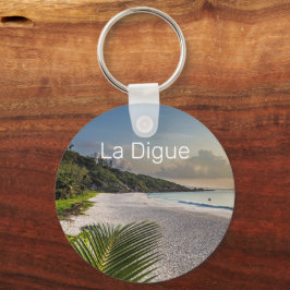 Llavero Souvenir de vacaciones de playa de la Digue