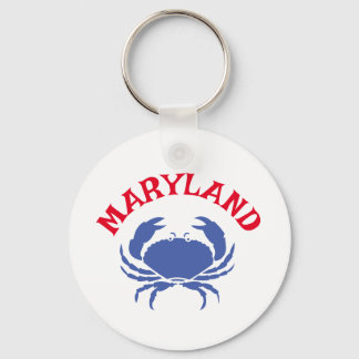 Llavero Souvenir Maryland Blue Crab Viaje Rojo Azul Blanco