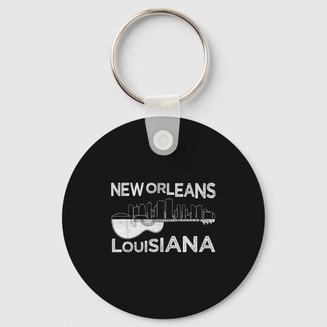 Llavero Souvenir New Orleans Guitar Music Louisiana New Or (Anverso)