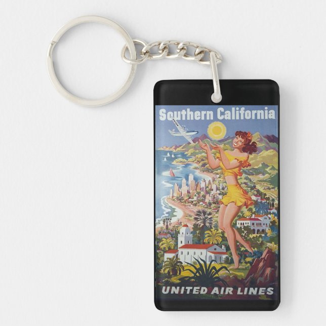 Llavero souvenirs de época de California (Frente)