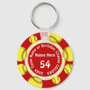 Llavero Souvenirs de softbol personalizados de tipo blanco