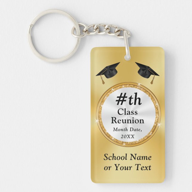 Llavero Souvenirs, Personalizable, clase Reunión de 50 año (Frente)