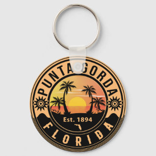 Llavero Souvenirs Retro Sunset de Punta Gorda Florida