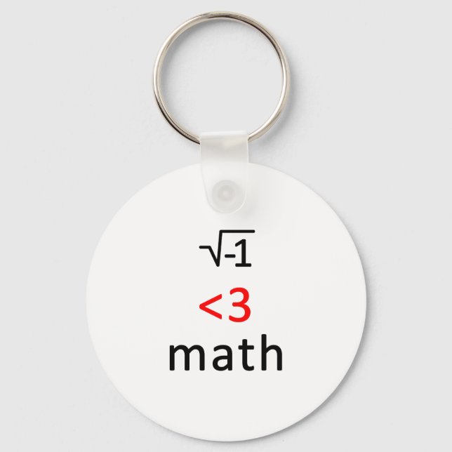 Llavero ¡Soy <3 matemáticas! (Anverso)