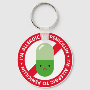 Llavero ¡Soy alérgica a la penicilina! Alergia a la penici
