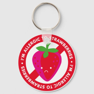 Llavero ¡Soy alérgico a las fresas! alergia a las fresas