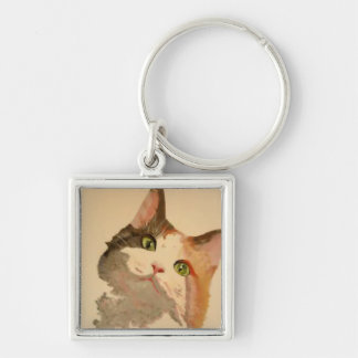 Llavero Soy All Oars: Retrato de gato de Calico