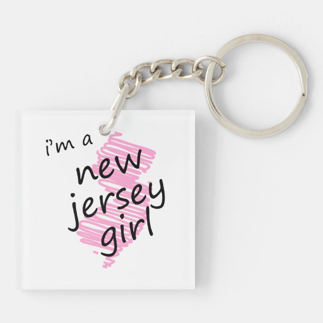 Llavero Soy Chica de Nueva Jersey (Atrás)