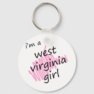 Llavero Soy Chica de Virginia Occidental