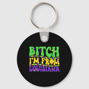 Llavero Soy de Luisiana Mardi Gras Fleur De Lis Fat Tue