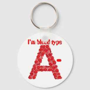 Llavero Soy del grupo sanguíneo A negativo