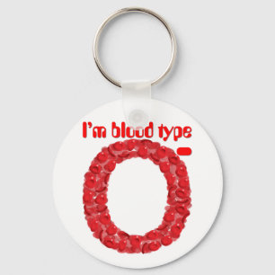 Llavero Soy del tipo de sangre O negativo