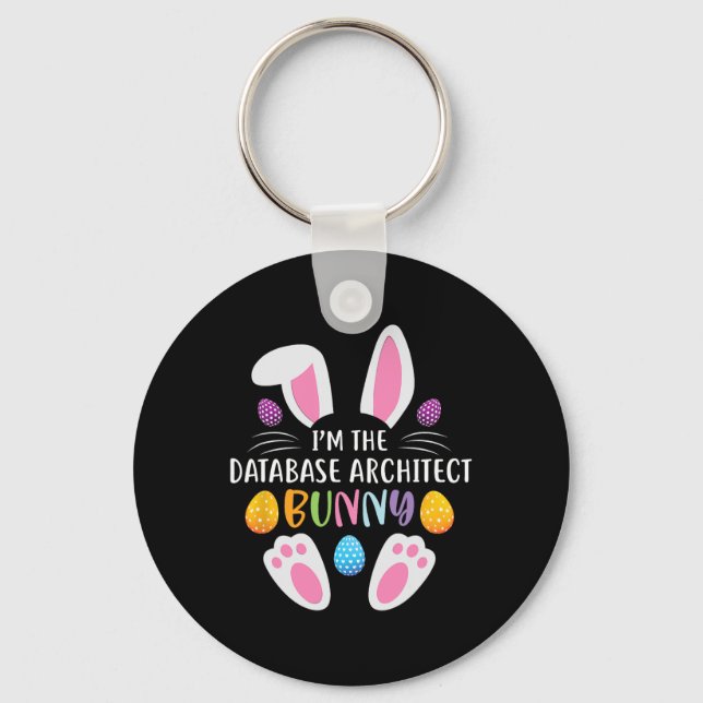 Llavero Soy el arquitecto de Databyse Bunny Funny Easter D (Anverso)