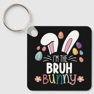 Llavero Soy el conejo Bruh de Pascua coincidente
