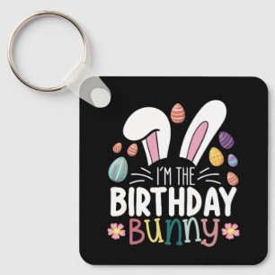Llavero Soy el conejo de cumpleaños de Pascua para coincid