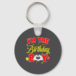 Llavero Soy el niño de cumpleaños coincidente con el cumpl