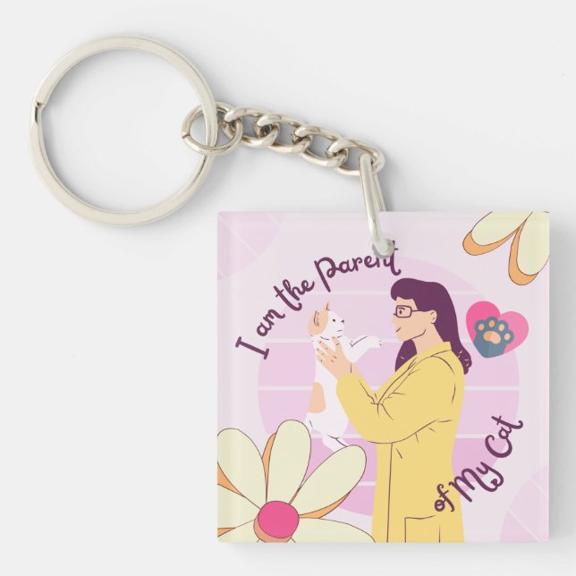 Llavero Soy el padre de mi gato (Frente)