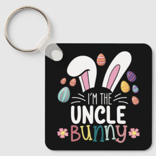 Llavero Soy el tío Bunny Pascua ropa familiar a juego