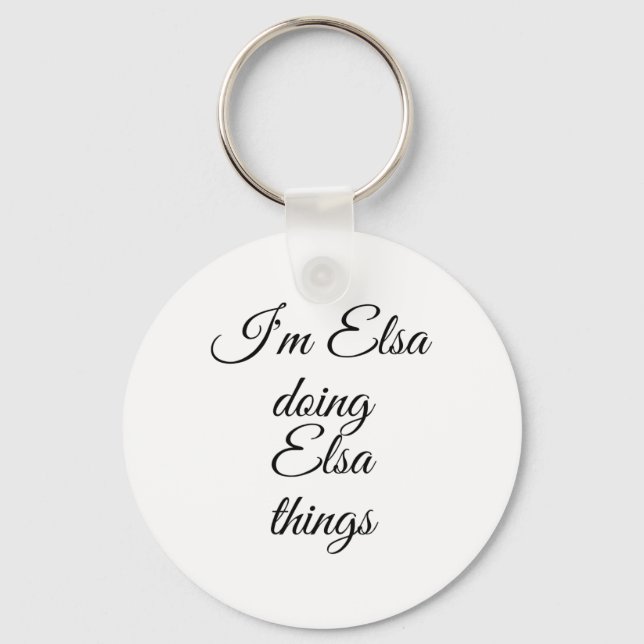 Llavero Soy Elsa Doing Elsa Things Funny Birthday Name Gif (Anverso)