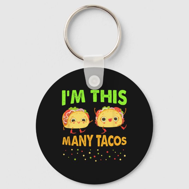 Llavero Soy este número de tacos segundo cumpleaños de Cin (Anverso)