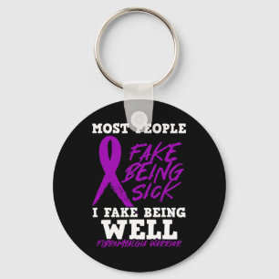 Llavero Soy Falso Estar Bien. Púrpura Fibromialgia Concien