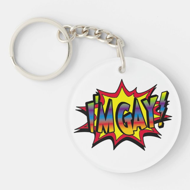 Llavero Soy Gay Burst (Frente)