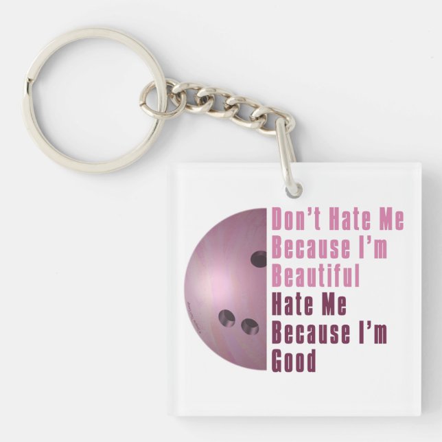 Llavero Soy Hermosa, Soy Buena Bola Rosa (Frente)