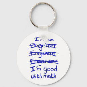 Llavero Soy ingeniero, soy bueno con Math Keychain