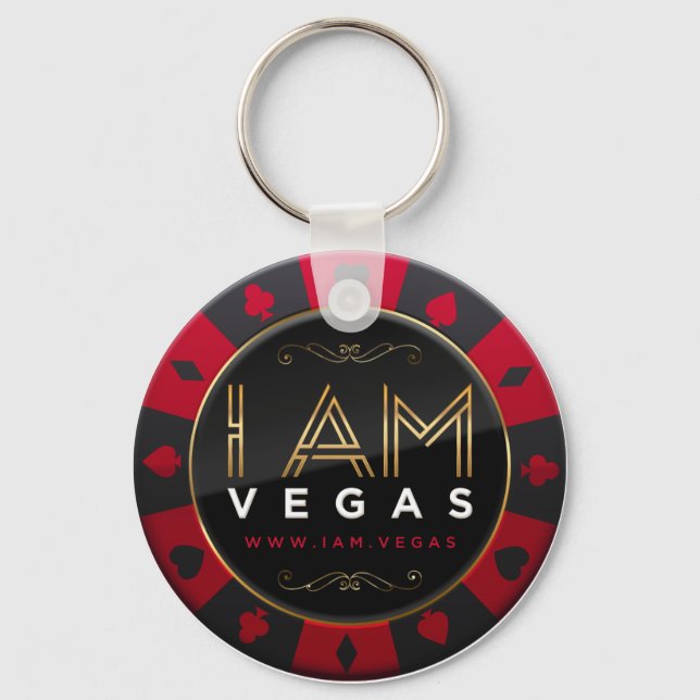 LLAVERO SOY LA CADENA CLAVE DE VEGAS POKER CHIP (Anverso)